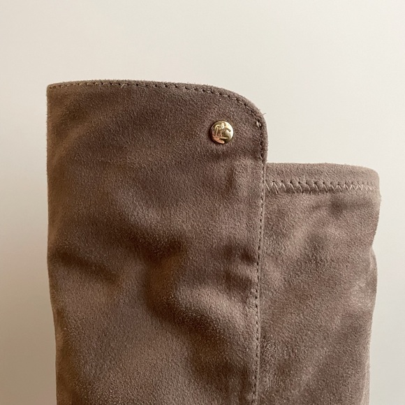 Liz Claiborne Leyla Over the Knee Suede Boots in Taupe Grey Gray - Picture 6 of 9